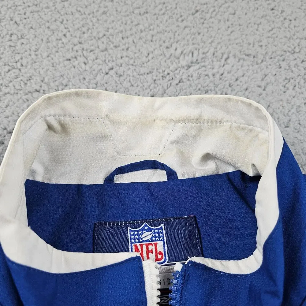 Indianapolis Colts Jacket Mens Medium Blue Reebok NFL Windbreaker Full Zip